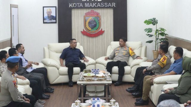 Ketua DPRD Makassar, Supratman Sambut Kunjungan Kapolrestabes Kombes Pol. Arya Perdana