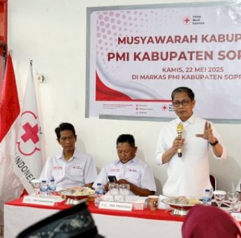 Selamat! Wabup Selle KS Dalle Terpilih Sebagai Ketua PMI Kabupaten Soppeng Periode 2025-2030