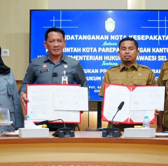 Kemenkum Sulsel dan Pemkot Parepare Jalin Kerjasama Hukum