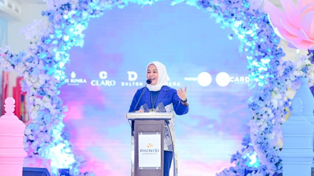 Wakil Gubernur Sulawesi Selatan, Fatmawati Rusdi, membuka secara resmi Phinisi Hospitality Fair (PHF) 2025.