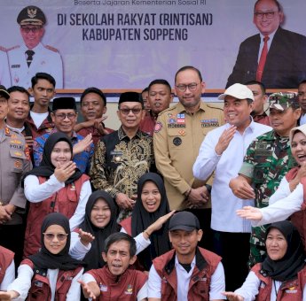 Bupati Suwardi Haseng Dampingi Sekjen Kemensos Tinjau Kesiapan Pembangunan Sekolah Rakyat di Soppeng