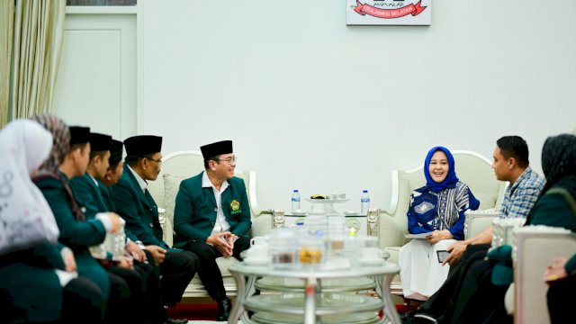 Wakil Gubernur Sulawesi Selatan, Fatmawati Rusdi, menerima audiensi pengurus Lembaga Dakwah Islam Indonesia (LDII) Sulsel.