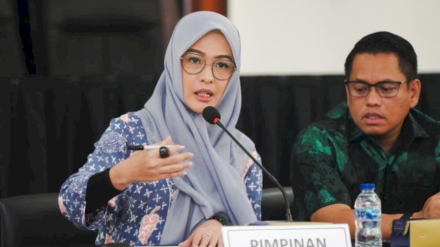 Ketua DPRD Sulsel, Andi Rachmatika Dewi, saat memimpin rapat Banggar DPRD Sulsel.