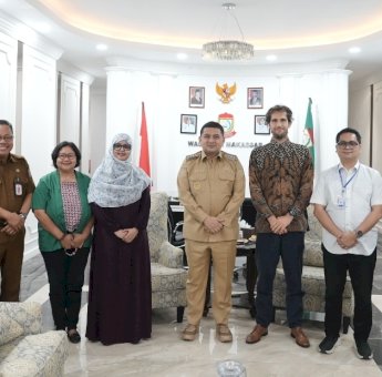 Kepala Kesbangpol Makassar Dampingi Wali Kota Terima Audiensi IOM Bahas Program CCF