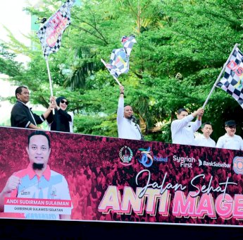 Gubernur Andi Sudirman Lepas Puluhan Ribu Peserta Jalan Sehat Anti Mager Peringatan 356 Tahun Sulsel