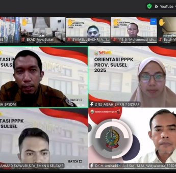 6.728 PPPK Ikuti Orientasi Melalui Distance Learning, BPSDM Sulsel Perkuat Nilai ASN BerAKHLAK