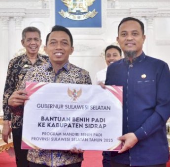 Dorong Swasembada Pangan, Gubernur Sulsel Salurkan Bantuan Benih ke Soppeng dan Sidrap