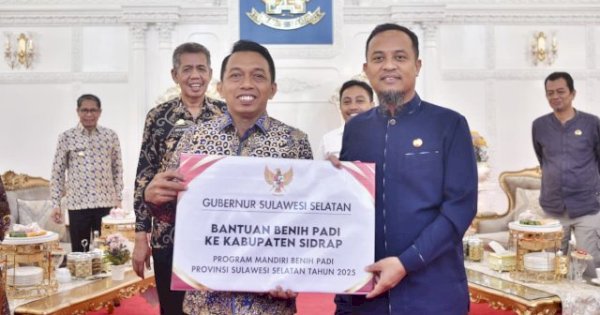 Dorong Swasembada Pangan, Gubernur Sulsel Salurkan Bantuan Benih ke Soppeng dan Sidrap