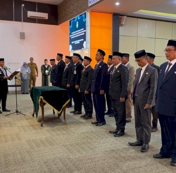 Lantik Pejabat Pemkot, Wali Kota Parepare Tasming Hamid Tegaskan Mutasi Bukan Jual Beli Jabatan