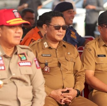 Kesbangpol Hadiri Gladi Kesiapsiagaan Bencana Kota Makassar 2025