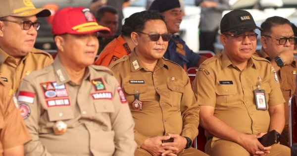 Kesbangpol Hadiri Gladi Kesiapsiagaan Bencana Kota Makassar 2025