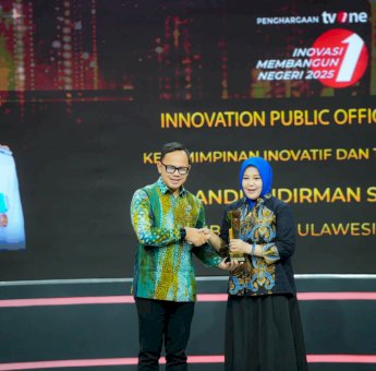 Andi Sudirman Sulaiman Raih Penghargaan Pemimpin Inovatif dan Transformatif, Diterima Wagub Fatmawati