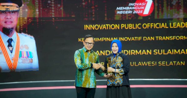 Andi Sudirman Sulaiman Raih Penghargaan Pemimpin Inovatif dan Transformatif, Diterima Wagub Fatmawati