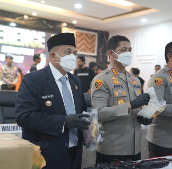 Munafri Apresiasi Pemusnahan 20 Kg Narkotika Polrestabes, Komitmen Wujudkan Makassar Aman