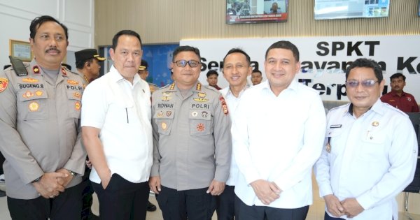 Kesbangpol Dampingi Wali Kota di Peresmian SPKT dan SKCK Parama Satwika Polrestabes Makassar
