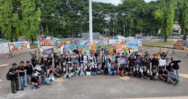 Workshop dan Lomba Mural di Monumen Mandala: Merangkai Semangat Pembebasan dan Budaya Sulawesi Selatan