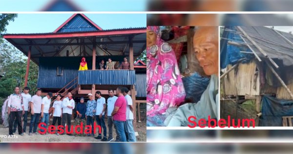 Jelang Pelantikan PSI Sulsel dan Rakernas, Muammar Gandi Rusdi Serahkan Rumah untuk Keluarga Sidrap yang Pernah Tinggal di Gubuk Reyot