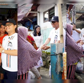 Dari Rumah ke Rumah di Bogor, Ketua DPP PSI Irfan Aghasar Berbagi Sembako untuk Kader dan Warga